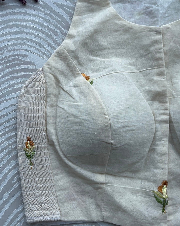 Khadi Cotton Racer Back Stretchable Blouse