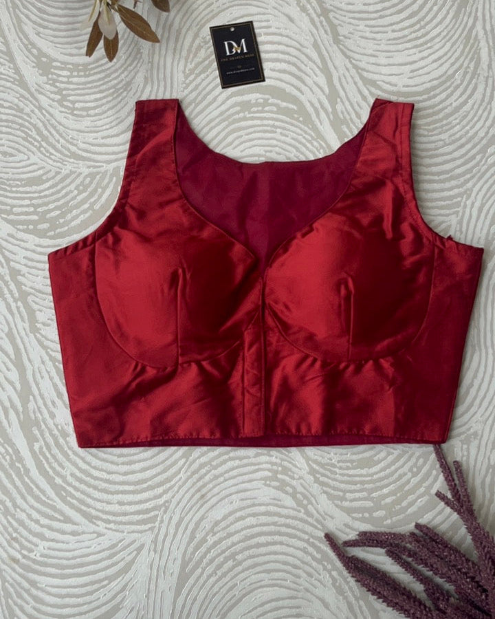 Maroon Plain Blouse