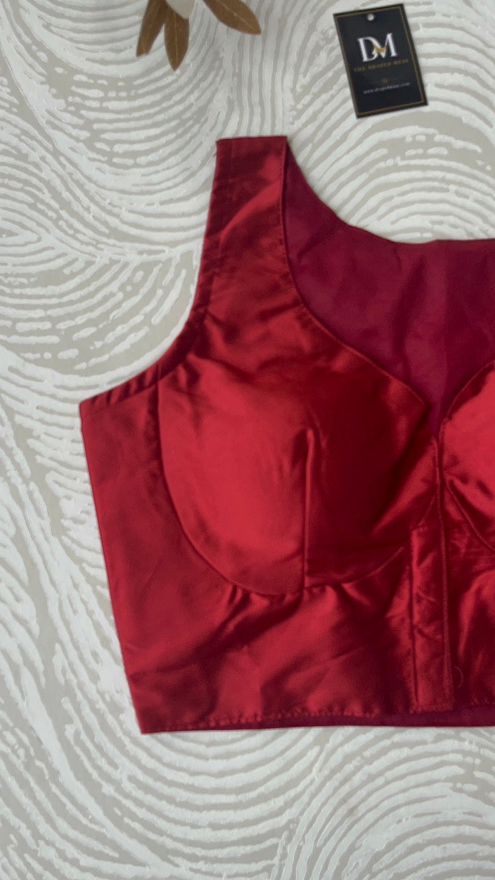 Maroon Plain Blouse
