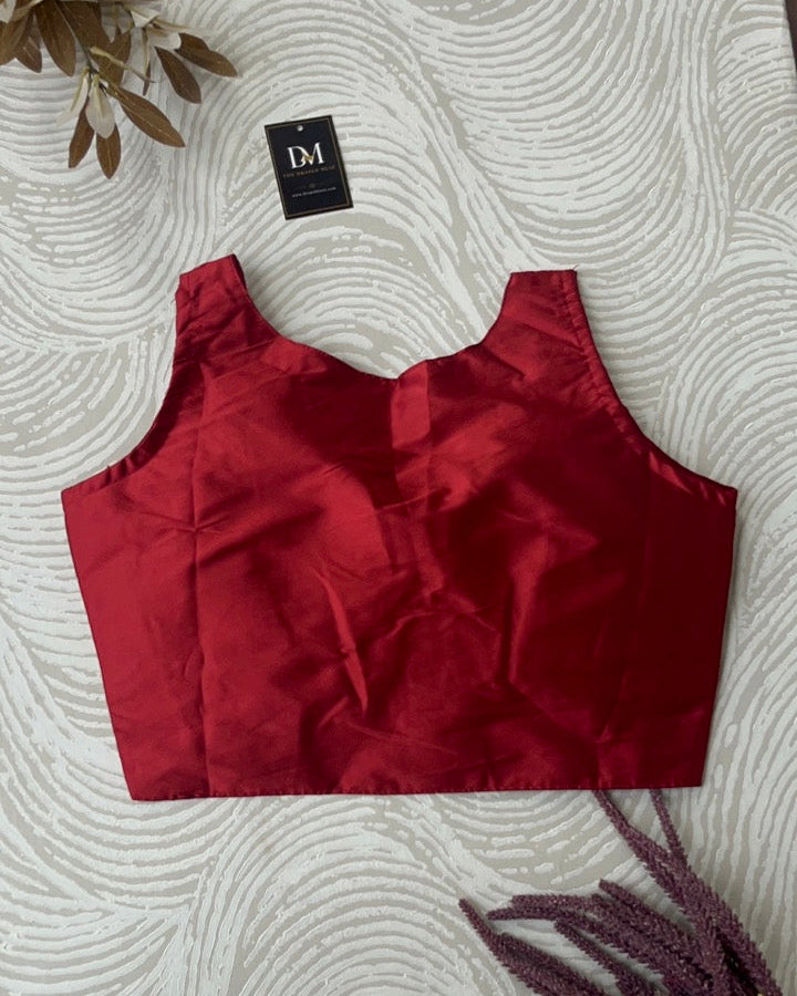 Maroon Plain Blouse