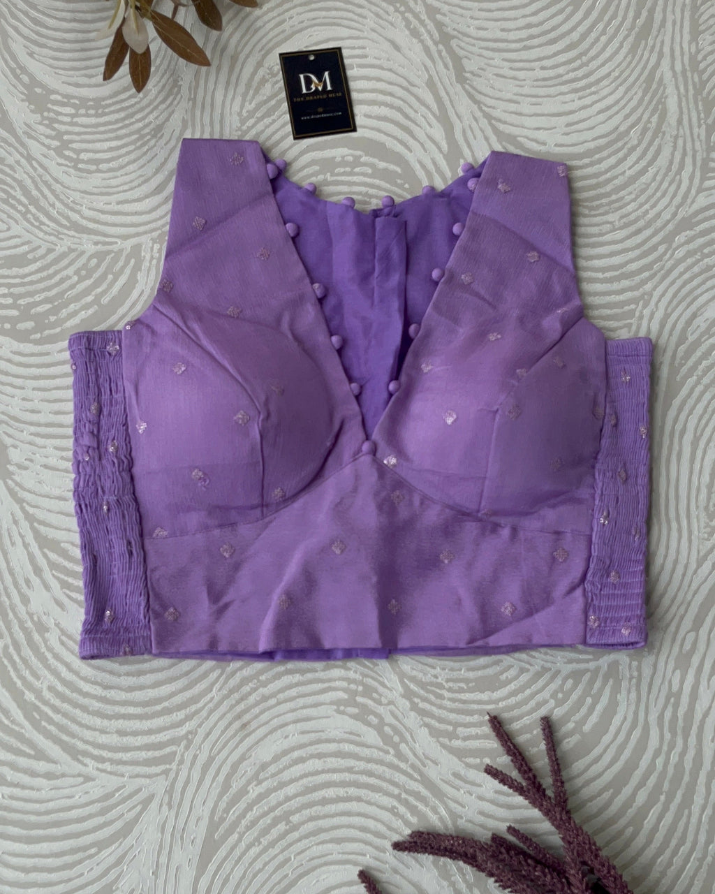 Lavender Crepe Stretchable Blouse