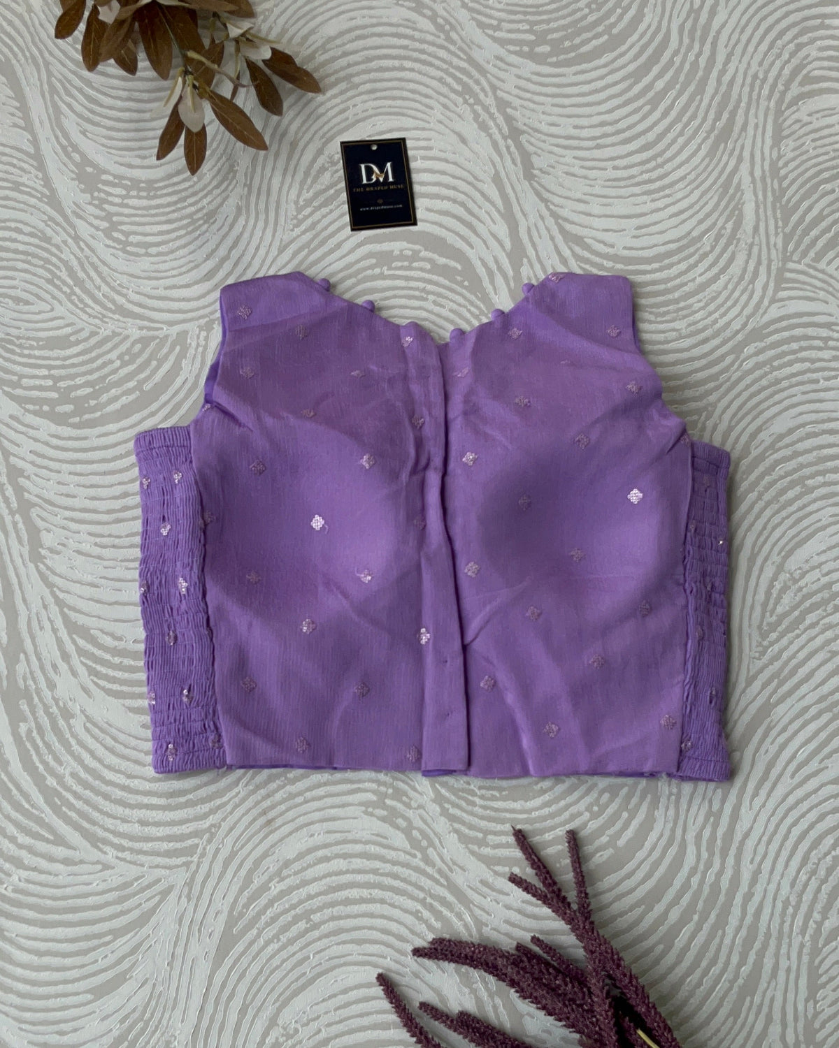 Lavender Crepe Stretchable Blouse
