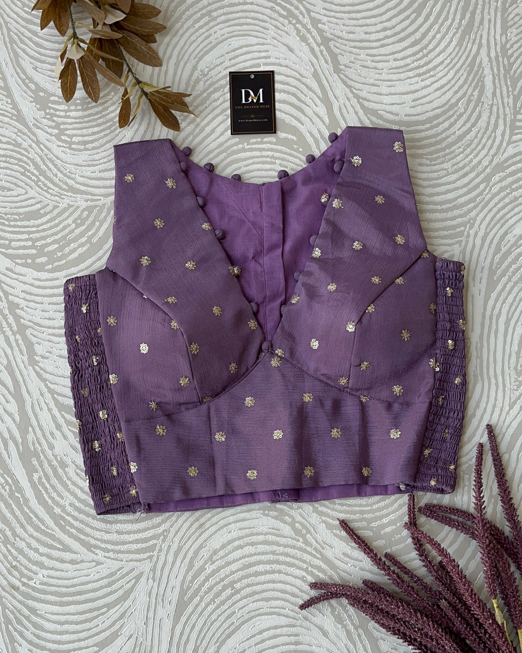 Dull Purple Crepe Stretchable Blouse