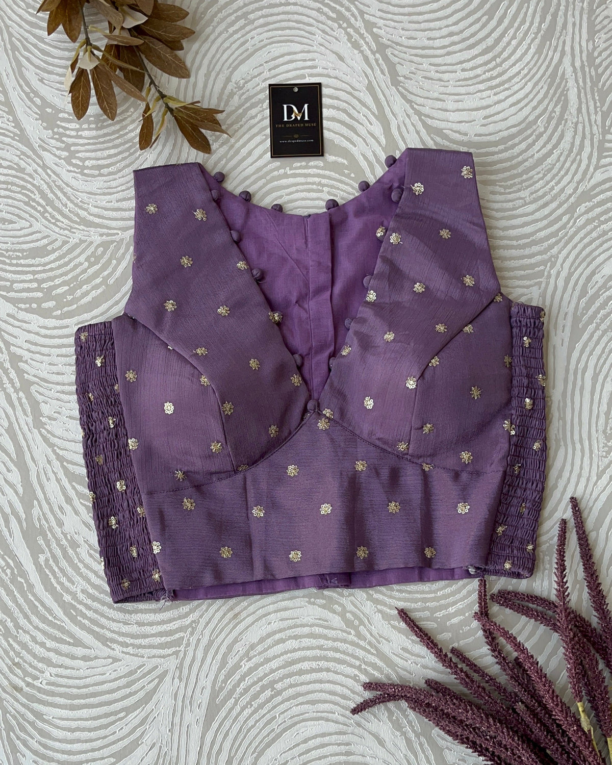 Dull Purple Crepe Stretchable Blouse