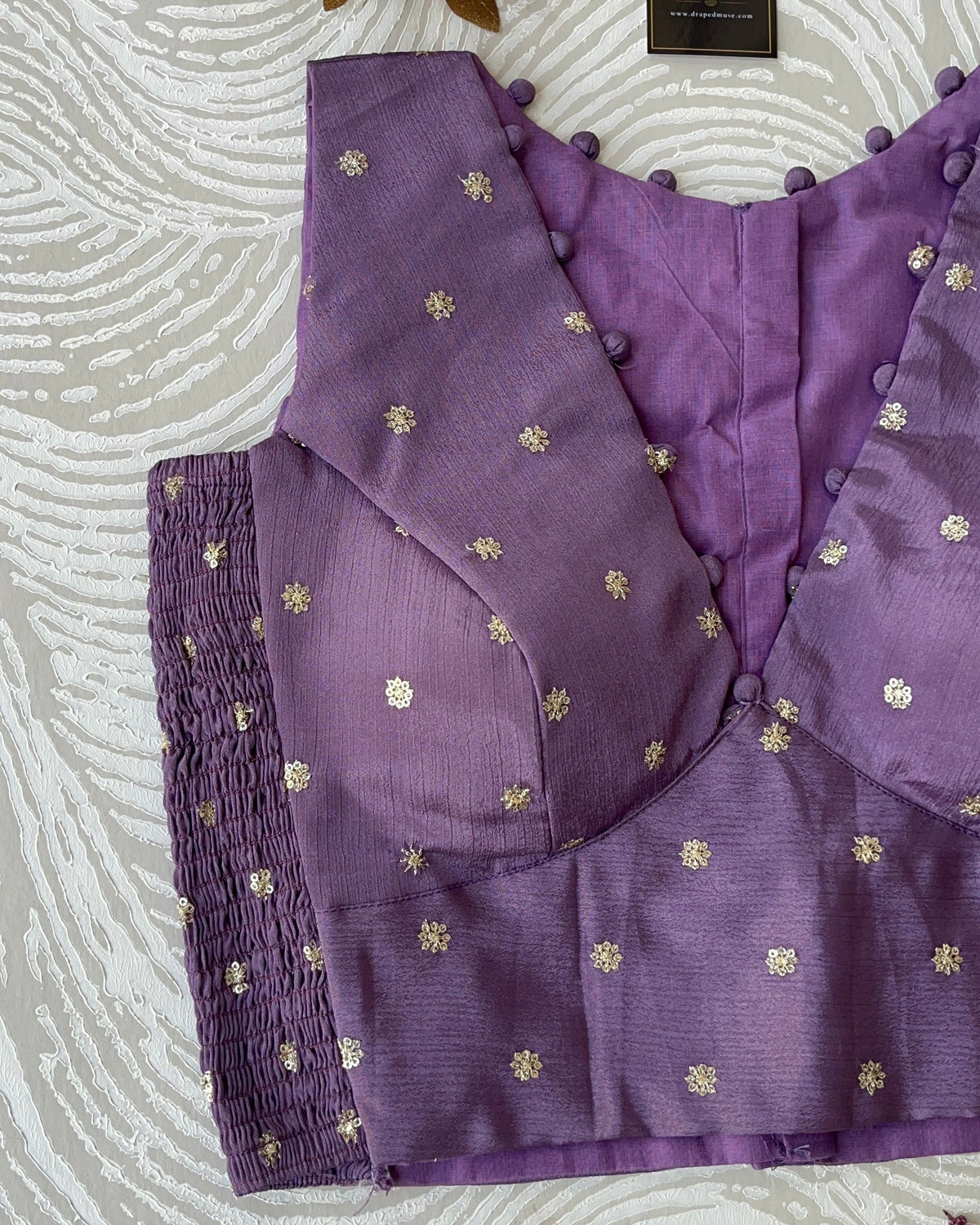 Dull Purple Crepe Stretchable Blouse