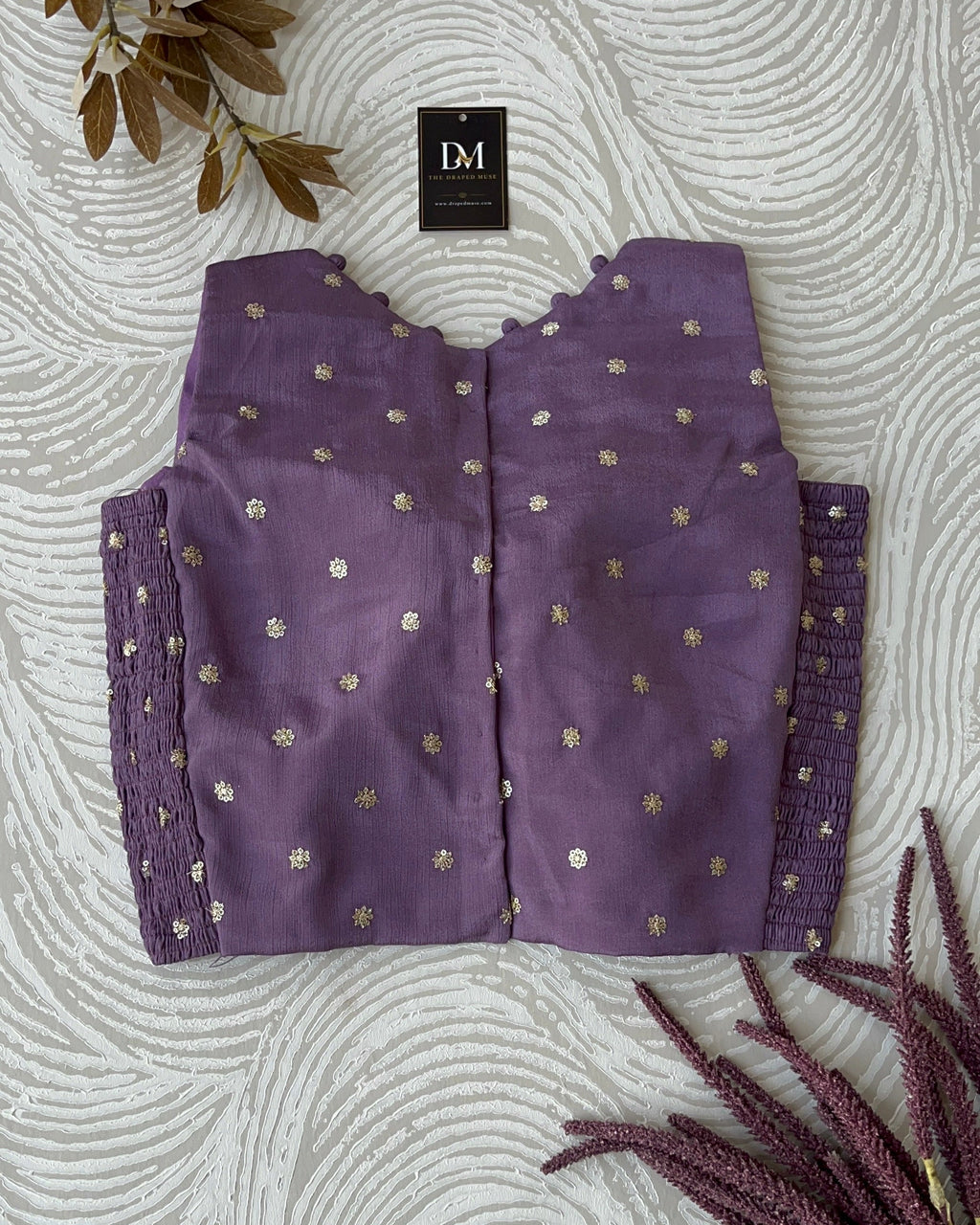 Dull Purple Crepe Stretchable Blouse