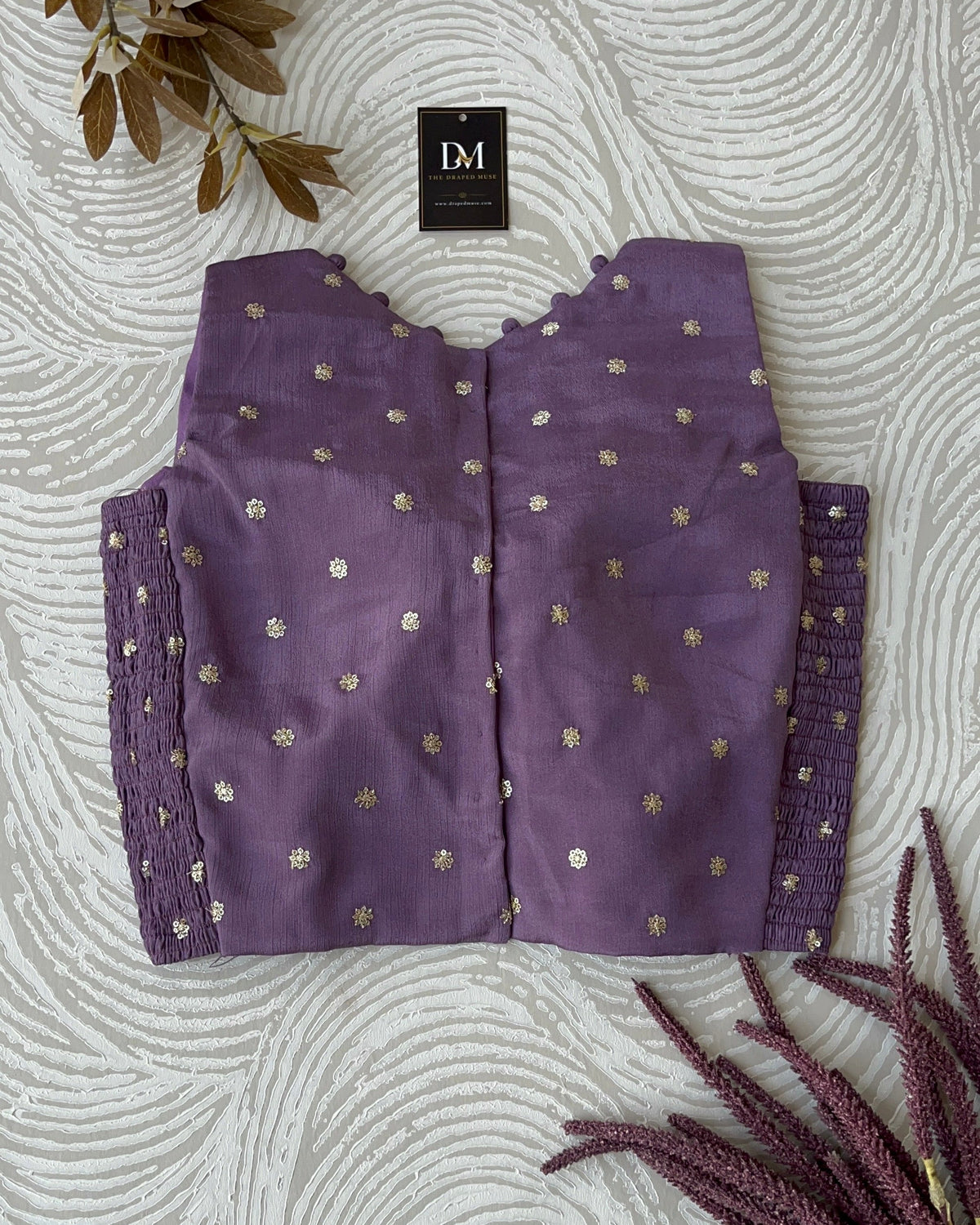 Dull Purple Crepe Stretchable Blouse