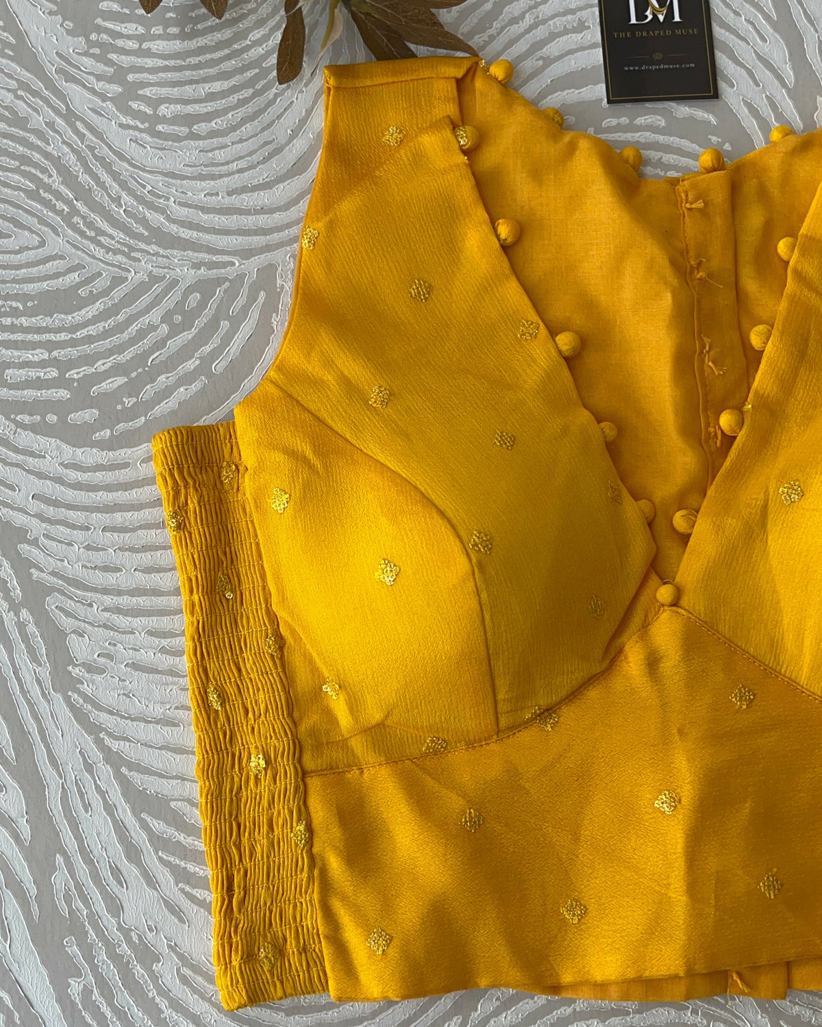Yellow Crepe Stretchable Blouse