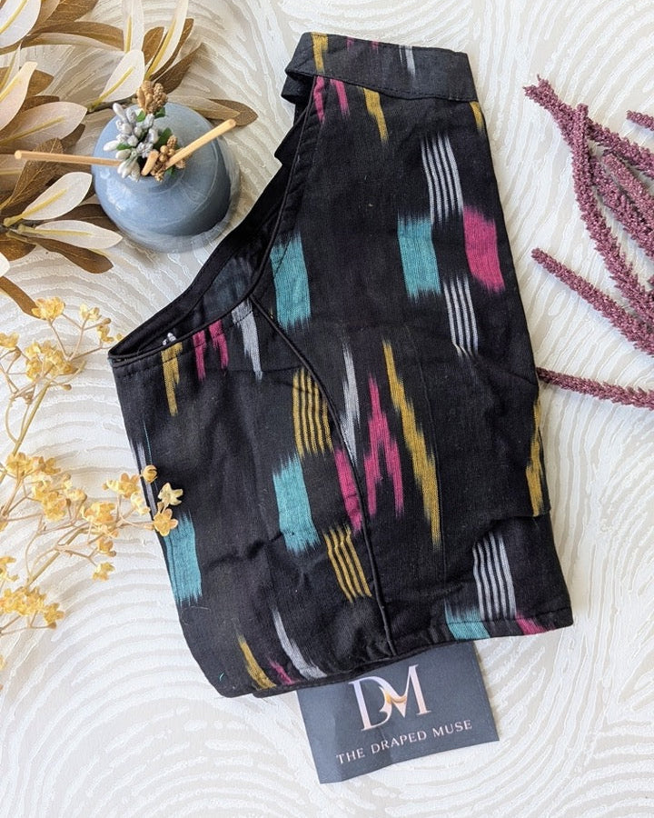 Black Halter Neck Blouse - Readymade Saree Blouse