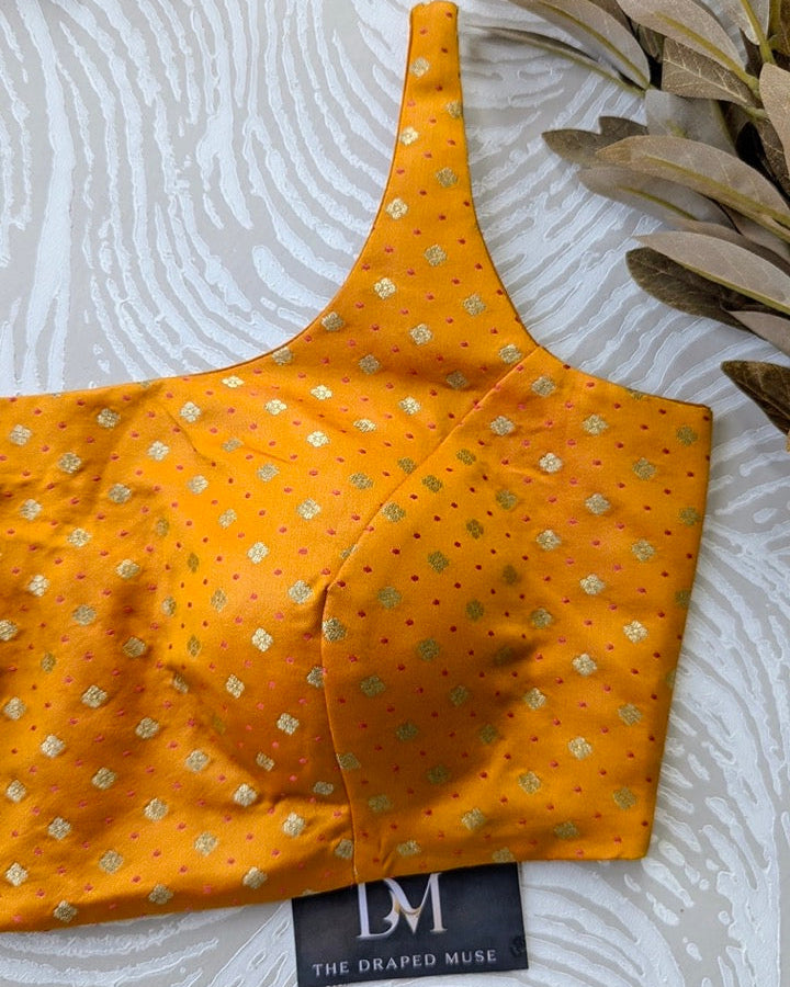 Yellow Bollywood Blouse - Readymade Saree Blouse