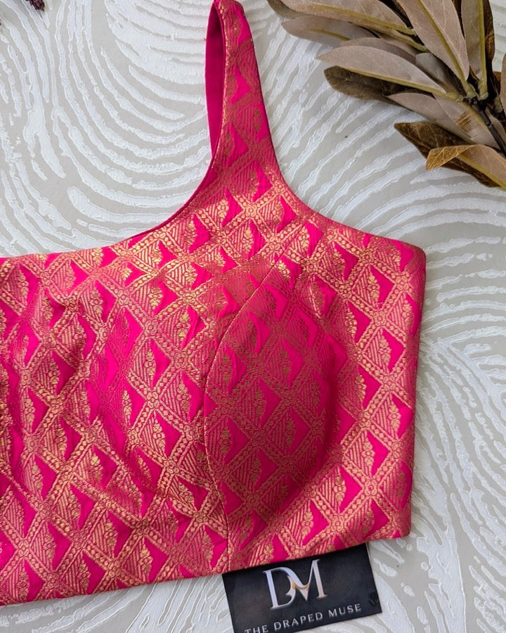 Pink Bollywood Blouse - Readymade Saree Blouse