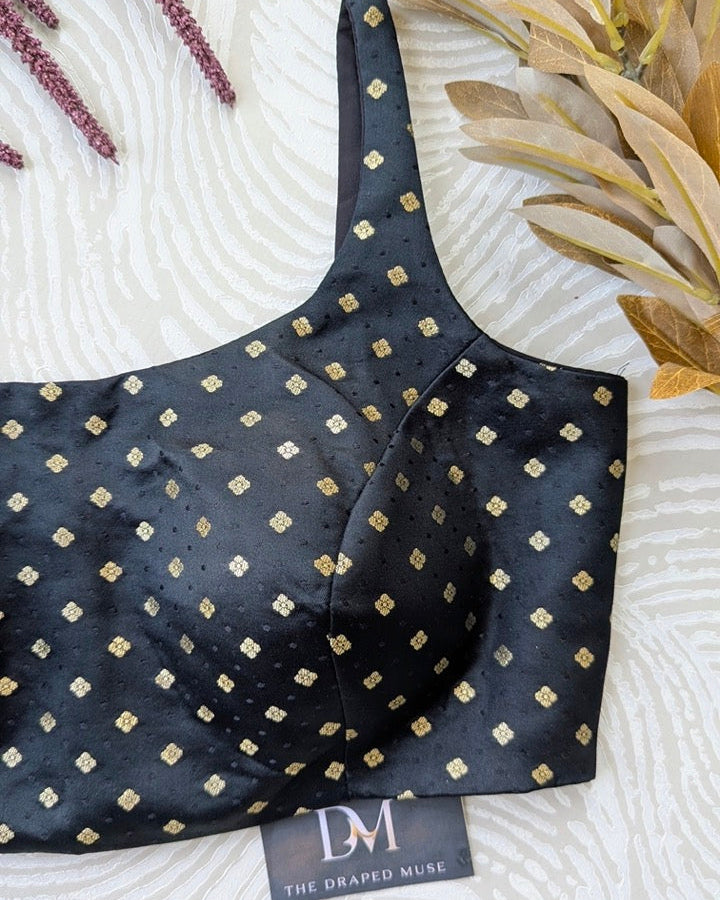 Black Bollywood Blouse - Readymade Saree Blouse