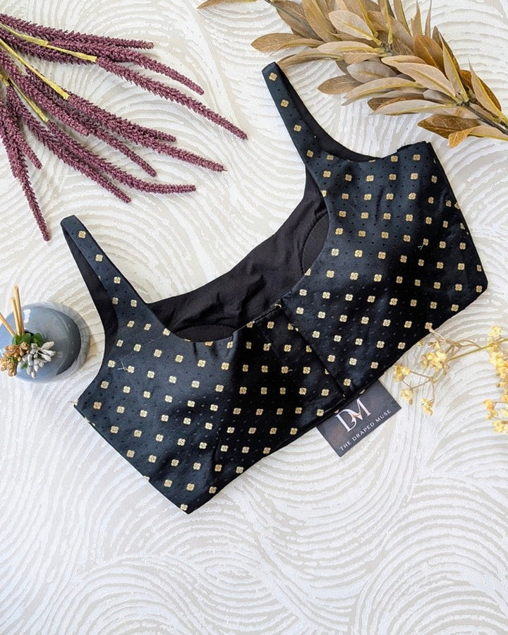 Black Bollywood Blouse - Readymade Saree Blouse