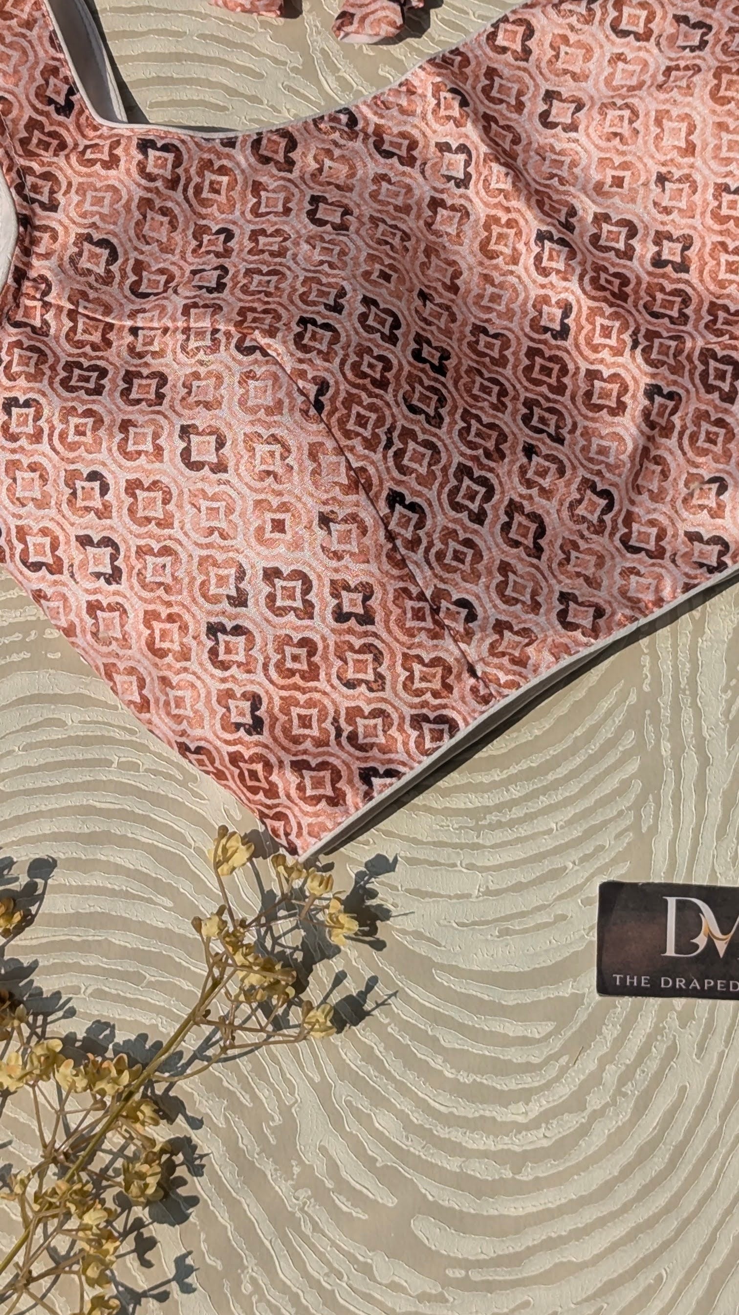Pink Digital Print Blouse - Readymade Saree Blouse