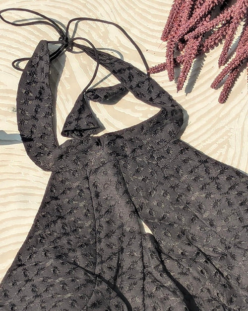 Black Hakoba Cotton Blouse - Readymade Saree Blouse