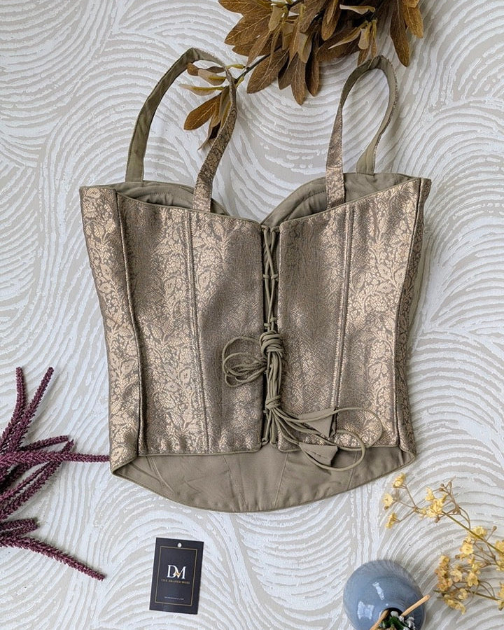 Banarasi Silk Beige Corset