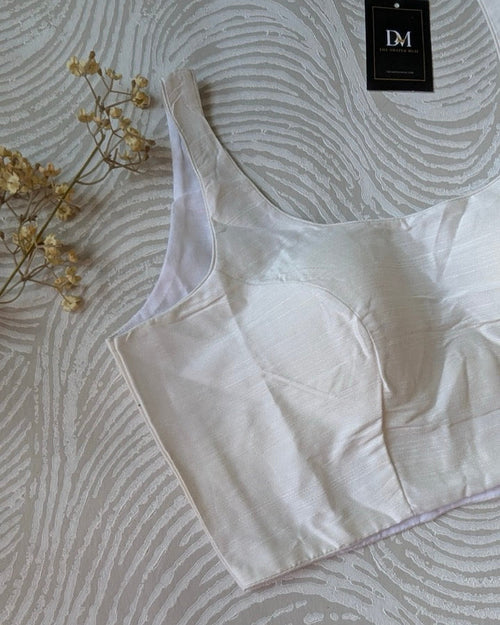 White Cotton Bollywood Blouse