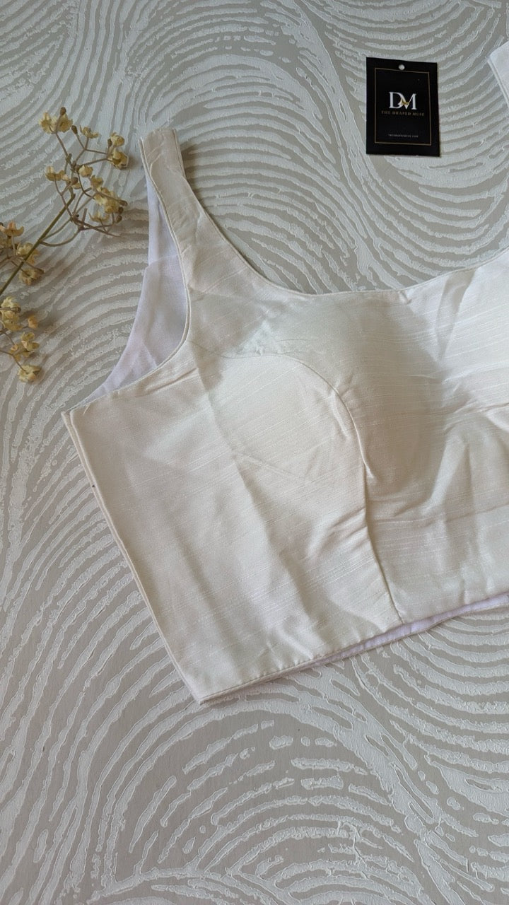 White Cotton Bollywood Blouse