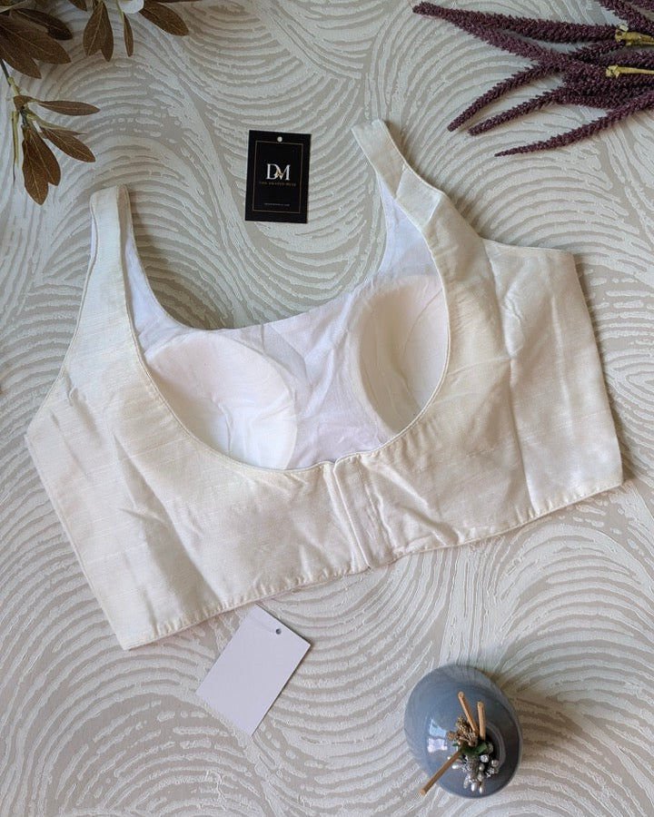 White Cotton Bollywood Blouse