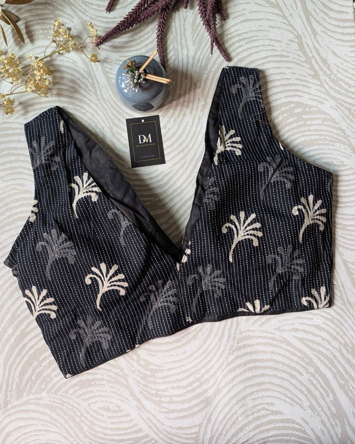 Black Ajrakh Cotton Blouse