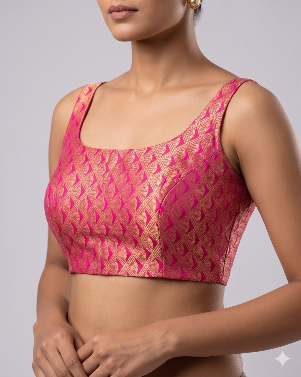 Pink Bollywood Blouse - Readymade Saree Blouse